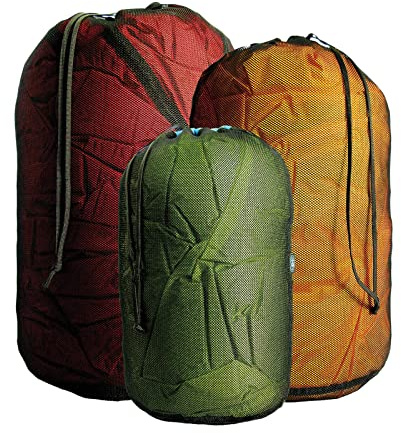 Sea to Summit Ultralight Mesh Stuff Sack 3-Piece Set, 2.5 Liter, 4 Liter, and 6.5 Liter