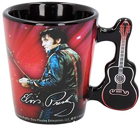 Nemesis Now Elvis '68 - Taza de café expreso, color rojo