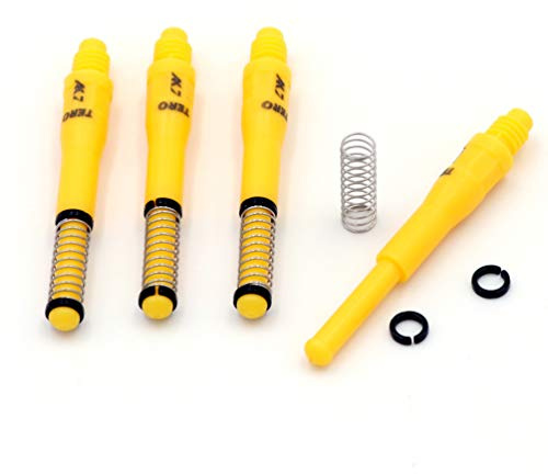 CUESOUL 4 Pezzi TERO AK7 Dart Shafts Built-in Telescopio a Molla per frecce a Punta in Acciaio e frecce a Punta Morbida (CS-AK7 + 4H53)