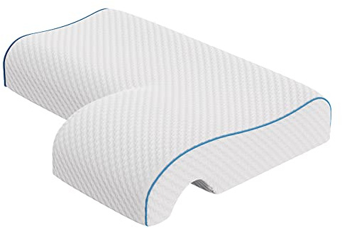 MARS WELLNESS Memory Foam Cuddle Pillow - Ergonomic Anti Pressure Couples Pillow with Arm Hole - Great for Cuddling, Neck & Shoulder Pain