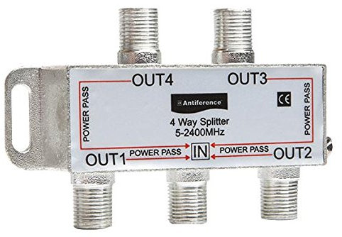 (ANTIFERENCE) SPLITTER INDOOR 4 WAY, Aerial/Satellite Amplifiers, Distribution Aerial Satellite Equipment - AS04