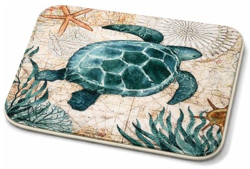 Adalex Global Tappetino da bagno in memory foam, antiscivolo, per cucina, bagno, 40 x 60 cm, per doccia, WC, decorazione della stanza (tartaruga)
