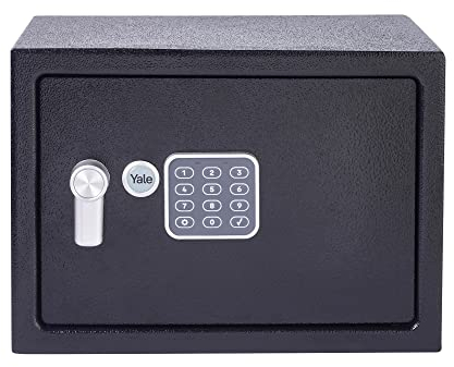 YALE Cassaforte Elettronica con Allarme Media YEC/250/DB2 Nero, Allarme Integrato 130 dB, Struttura e Bulloni di Bloccaggio in Acciaio, Versione Corrente
