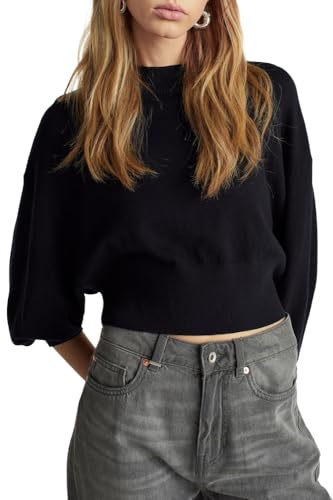 United Colors of Benetton Jersey Lupetto M/L, Negro, M