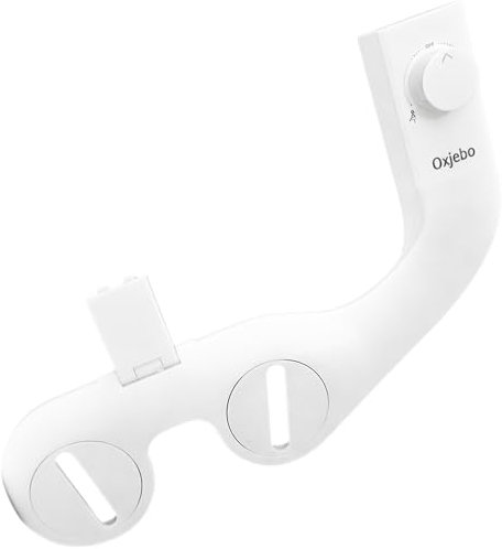 OXJEBO Bidet toilette WC non Électrique - Double Buses rétractables (nettoyage avant/arrière)- Pression Réglable - Flexible Acier Inox - Installation Facile - Réversible Gauche/Droite