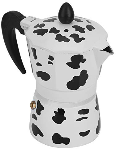 Percolador de café, de Aluminio Cervecera Macetas Botas de Mocha Pequeña para la Cafetería (3 tazas color vaca 150ML)