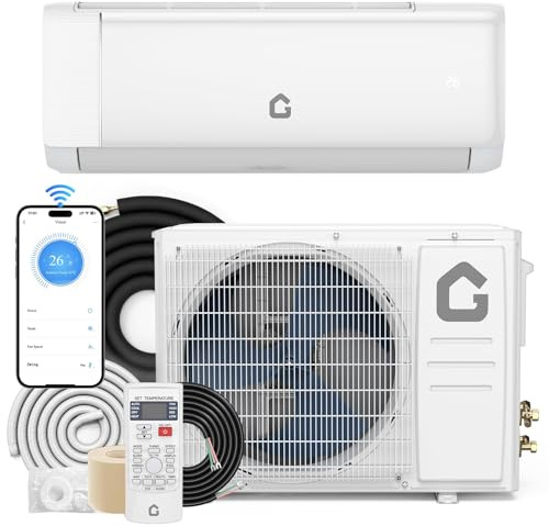 12,000 BTU Mini Split AC & Heat Pump | 115v, Inverter, Smart WiFi, Remote | Ultra-Quiet, Energy Efficient for 750 Sq.Ft Space