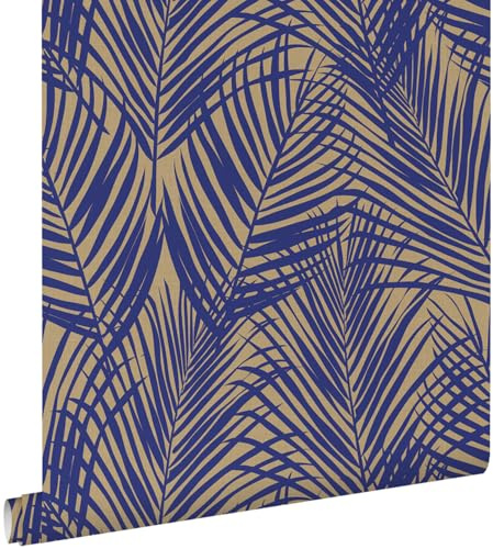 ESTAhome tapet palmblad och mullvadsgrått 50 x 900 cm
