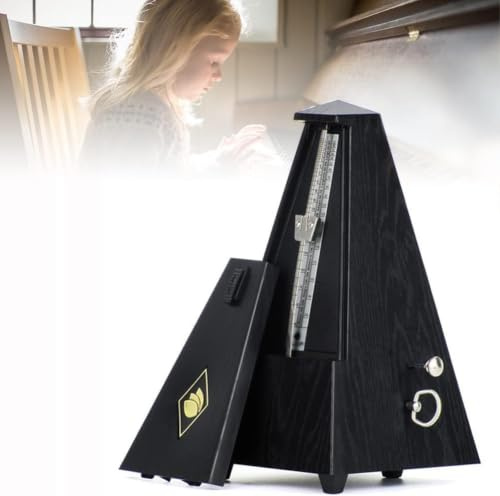 Mekanisk Metronom, Antik Musiktimer, Universell Metronom I Pyramidstil, Hög Noggrannhet I Taktslag Och Tempo, För Piano, Gitarr, Ukulele, Violin Och Kromatisk, Black