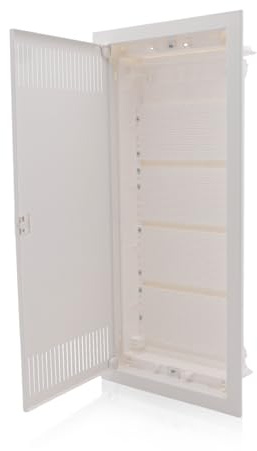 ‎Intratec Kommunikationsverteiler Unterputz, IP40 – Multimediaverteiler für Full Connected Home, DIXBOX-XT Serie, Schaltschrank für Multimedia-Systeme, 717 x 346 x 92 mm, Weiß