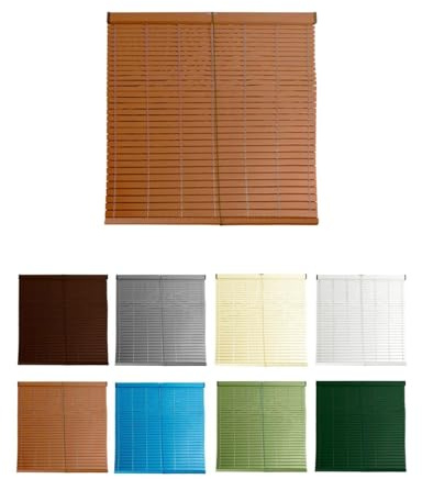 JARDIN202 - Persiana de PVC Alicantina con Polea Metálica | Persiana Enrollable | Estor Enrollable para Ventanas, Puertas, Salón y Cocina | 85 x 100 cm (Oregón)