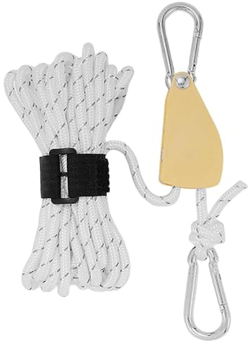 Corda di tensionamento riflettente, 5 m, con tenditore, Ø 6 mm, corda regolabile, cricchetto, corda in paracord, corda per , da campeggio
