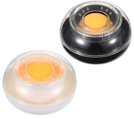 PATIKIL Humidificateur pour bouts de doigts, 2 pièces 3 pouces en plastique réutilisable non glissant Humidificateur pour doigts pour papiers de banque, dossiers de comptage, noir/blanc