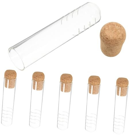 TOPBATHY 6piezas Colador De Té De Sueltas Infusor De Vidrio Tapón De Corcho Para Teteras Diseño Minimalista