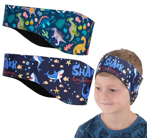 Schwimmen Stirnband für Kinder, Wasserdichtes Sport Neopren Schwimmband mit Klettverschluss für Jungen und Mädchen, Ohren Schutz Schwimm Stirnbänder für Schwimmen und Duschen