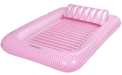 Flamingueo Bouee Piscine - Matelas Piscine, Bouee Piscine Adulte, Matelas de Plage, Accessoires Piscine, Bouée, Tanning Pool (205 x 140 x 38 cm)