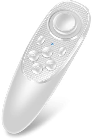 Hoorawwi VR Remote Controller Gamepad Virtual Reality Headset Bluetooth Control VR Video, Game, Selfie, Flip E-Book/PPT/Nook Page, Mouse, in iPhone Smart Phone PC Tablet Laptop (White)