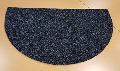 Tappeto mezzaluna in moquette - sottofondo in Pvc mis. h. 33x67 cm - Zerbino interno ed esterni (Antracite - cod.TAPP.ANTRACITEML)