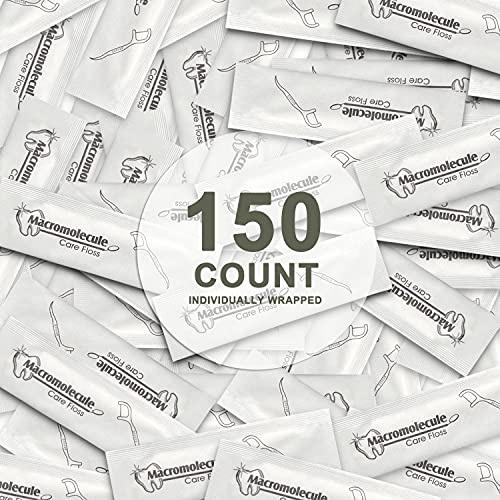 HQSLsund 150 Pack Dental Floss Picks Individually Wrapped, Floss Sticks