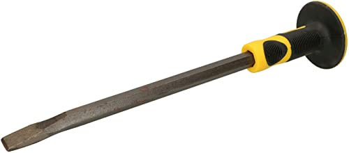 KOTARBAU® Cincel Plano 400 x 18 mm Con Protector Sombrerete de Plástico y Salvamanos - Albañil, Empuñadura, Cortafríos Con Protección