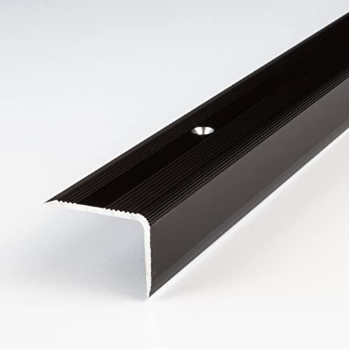 PROVISTON | Trappkant | Aluminium | Bronze Dark | Bredd 30 mm | Höjd 22 mm | Längd 1000 mm | Borrade | Trappkantprofil | Trappvinkel | Vinkelprofil | Kombinera vinkel | 1 del