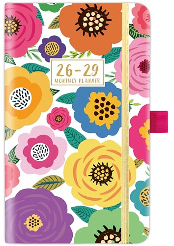 2026-2029 Pocket Planner/Calendar - 3 Year Monthly Planner 2026-2029, July 2026 - June 2029(36 Months), 6.3 x 3.8, Monthly Pocket Calendar with Elastic Closure, Pen Hold, 60 Notes, Perfect for Purse