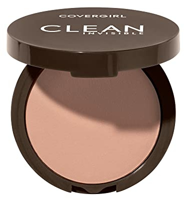 Covergirl Clean Invisible Pressed Powder, Lightweight, Breathable, Vegan Formula, Creamy Beige 150, 0.38 oz