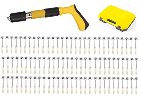 Beton nagelpistole mit 120pcs Nägeln mit Kunststoff Box Nagelpistole Nietwerkzeug Vier einstellbare Kraftstufen Nagelpistole für Beton