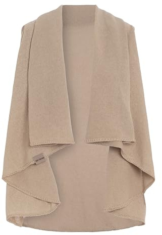 Knit Factory - Senna Cardigan Senza Maniche Avvolgente - Linen - One Size