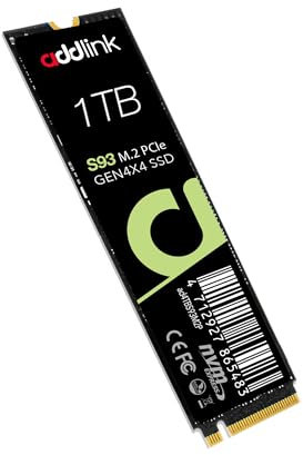 addlink S93 1TB PCIe 4.0 M.2 Gen 4 Memory Expansion SSD, Up to 7200 MB/s, Internal Solid State Drive with HMB Technology, Compatible with Laptop, Rog Ally X, Gaming Consoles and Creators