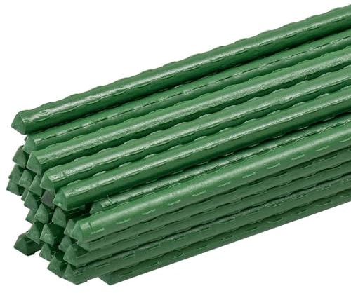 Elixir Gardens Plastic Coated Steel Metal Support Canes Stakes | Various Lengths from 60cm - 3m (2ft - 10ft) | Quantities of 5-1000 Available | 10 x 117cm (4ft)