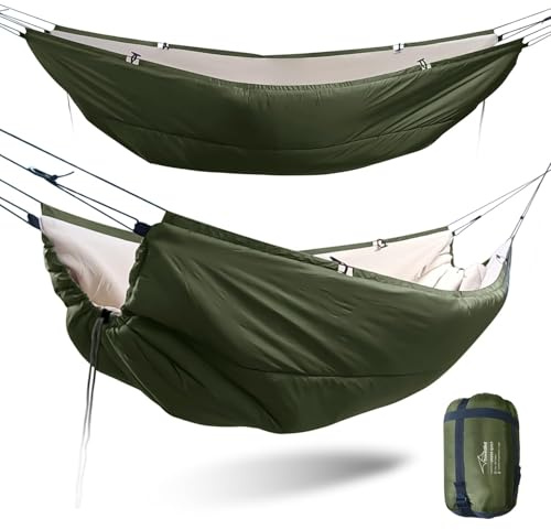 Travel Bird Hammock Underquilt for Camping Hammock, Winter Warm Insulation Ultralight 4 Season Camping Blanket for Hammocks, Portable for Hiking, Backpacking