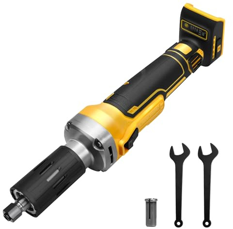 Akku Geradschleifer Kompatibel mit Dewalt 20V Batterie, Bürstenlos Geradeschleifer6mm Bohrfutter und 4 Variablen Geschwindigkeiten (ohne Akku)
