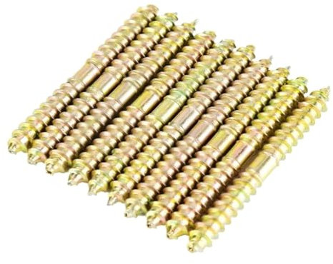 Pernos de suspensión, tornillos autorroscantes de doble extremo, tornillos for madera de doble cabeza (10 unidades, 6 x 60 mm), tornillos de espiga de hierro galvanizado, conectores autorroscantes for
