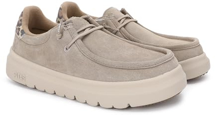 Pitas | Lyon | Mocassins pour Femme | Chaussures Bateau pour l'hiver | Baskets d'hiver | Sneakers | Botte d'hiver | Chaussure sans Lacets | Chaussure Walkinpitas | Beige 38