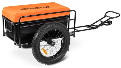 ADDMOTOR 2026 Bike Cargo Trailer with Special Electric Bike Tow Bar, Reinforced Steel Tubing, Inside & Outside Rust Resistance Coating, Waterproof Bag, Large, DIY Installation, for 26 Tires 2-Wheel