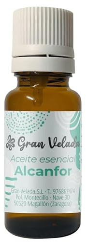 Gran Velada - Aceite Esencial de Alcanfor 100% Natural 1000 ml | Calmante, Antiséptico y Expectorante | Ideal para Cosmética y Aromaterapia | Alivia Dolores Musculares y Cansancio en Piernas
