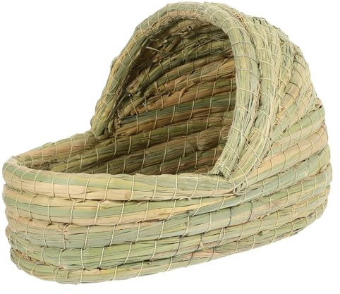 VALICLUD Tejido de Paja Natural para Aves Ponedoras Nido Cómodo y Duradero de 28 CM para Mascotas Pequeñas Cama Acogedora para Cría y Puesta de Huevos