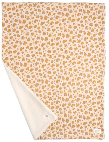 Sauthon Couverture bébé léopard en Gaze de Coton et Sherpa