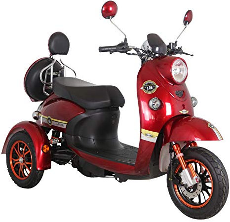 GreenPower 3 Wheeled Electric Mobility Scooter / BZ500 (Red)