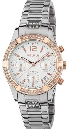Breil C'EST CHIC - Cronografo C'EST CHIC Donna, Silber-Weiß-Rosé, EW0426