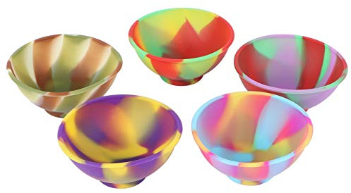 Yardwe Cuencos de silicona para preparar y servir cuencos mini para condimentar (5 unidades)
