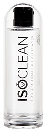 ISOCLEAN Makeup Brush Cleaner with Dip Tray - Easy Pour Liquid Makeup Cleaner for Makeup Brushes and Makeup Tools - Cleans Bristles - No Rinse Formula dries in 60 Seconds - Vegan, Cruelty-free - 165ml