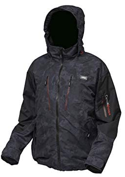 D A M CamoVision - Giacca da pesca, 100% impermeabile, traspirante, cuciture sigillate, fodera morbida, cappuccio e polsini in neoprene
