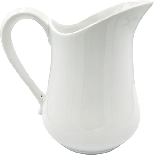 JARRA CERAMICA PORCELANA VINO AGUA LECHE PORCELANA BLANCA (950 ml)