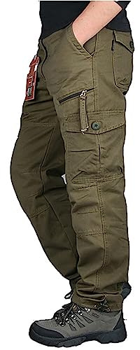 Pantalon Cargo de randonnée en Plein air pour Homme 7 Poches Sports Tir Chasse Tactique Combat Travail Pantalon Décontracté