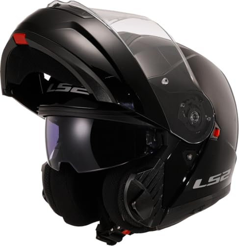 LS2 Motorcycle Helmet. Modular / Flip Front. FF908 STROBE II GLOSS BLACK-06 (L) 59-60cm