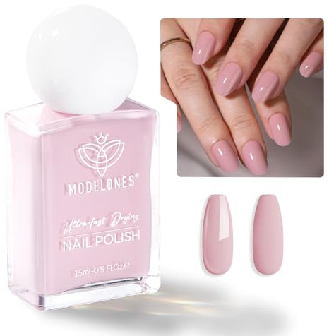 Modelones Smalti per Unghie Rosa, Smalto per Unghie ad Asciugatura Rapida Smalto Unghie Lunga Durata 15ml Nail Art per Salone Unghie