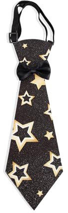 NVOQILIN Kinder-Krawatte für Jungen und Mädchen, verstellbares Nackenband, Sternmuster, gestreift, für Abschlussfeier, Schule, Uniform-Partys