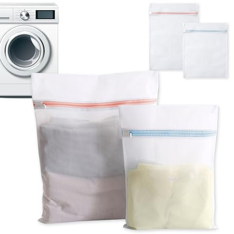 Sacchetti Lavatrice Rete per Biancheria Delicata, 2 Pezzi, Sacchetti per Lavatrice a Maglia Fine, Protezione per Capiti Piccoli, Intimo, Calze, Costumi da Bagno - Ideale per Lavatrici